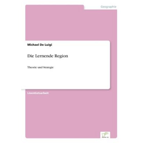 Die Lernende Region Paperback, Diplom.de