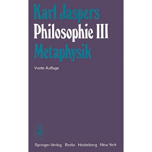 Philosophie III: Metaphysik Paperback, Springer