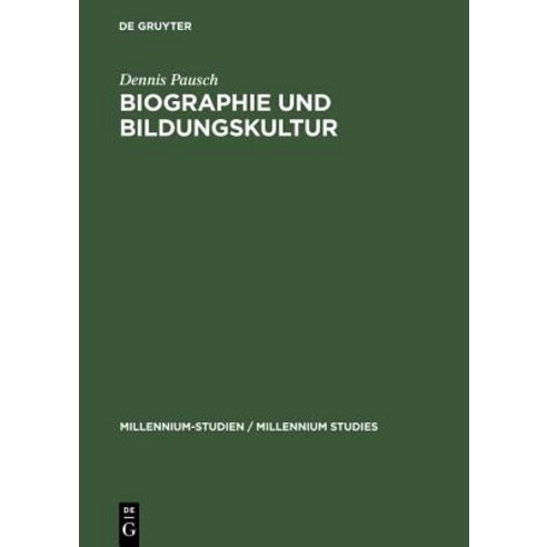 Biographie Und Bildungskultur Hardcover, de Gruyter