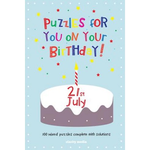 Puzzles for You on Your Birthday - 21st July Paperback, Createspace