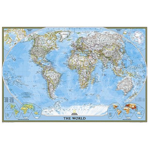 World Classic [Poster Size and Tubed] Other, National Geographic Maps