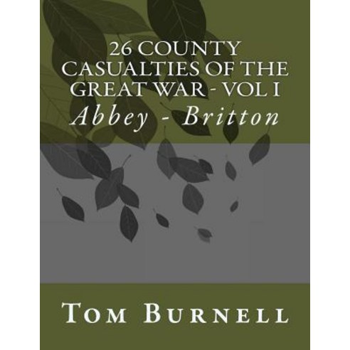 26 County Casualties of the Great War Volume I: Abbey - Britton Paperback, Createspace Independent Publishing Platform
