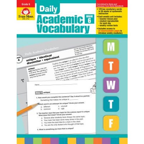 [Evan-Moor Corp]Daily Academic Vocabulary Grade 6+ [With Transparencies] (Paperback), Evan-Moor Corp