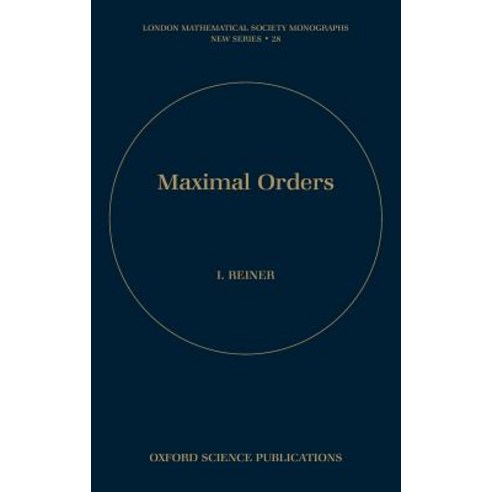 Maximal Orders Hardcover, OUP Oxford