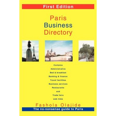 Paris Business Directory Paperback, iUniverse