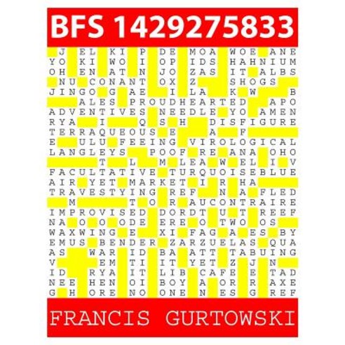 Bfs 1429275833: A Bfs Puzzle Paperback, Createspace