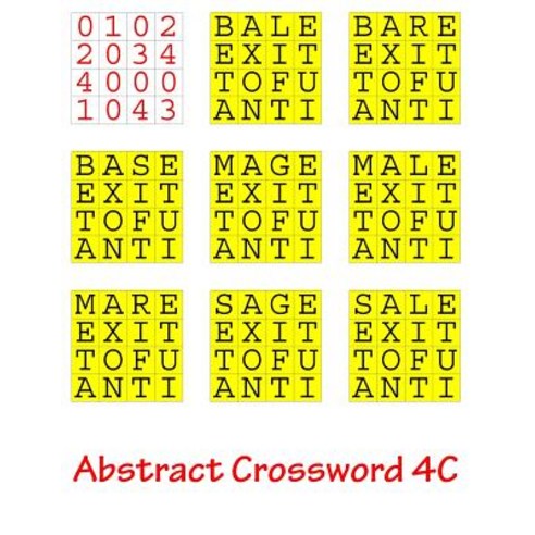 Abstract Crossword 4C Paperback Createspace Independent Publishing