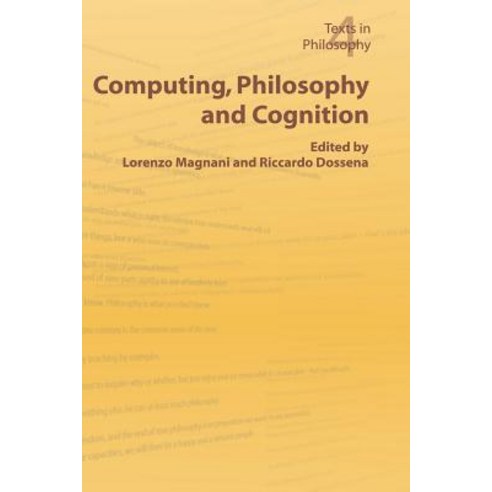Computing Philosophy and Cognition Paperback, College Publications