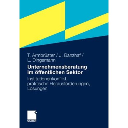 Unternehmensberatung Im Offentlichen Sektor: Institutionenkonflikt Praktische Herausforderungen Losungen Paperback, Gabler Verlag