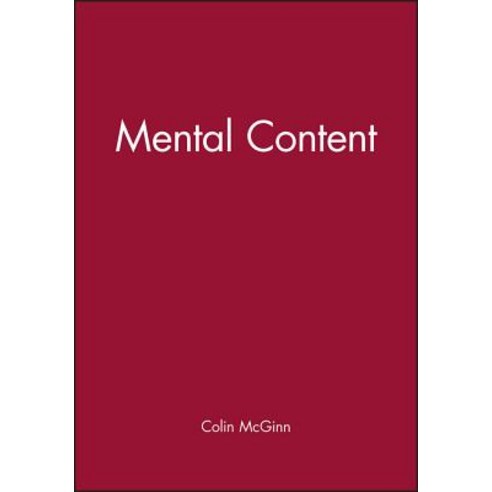 Mental Content Hardcover, John Wiley & Sons