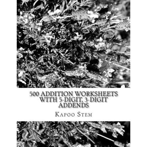 500 Addition Worksheets with 5-Digit 3-Digit Addends: Math Practice Workbook Paperback, Createspace Independent Publishing Platform