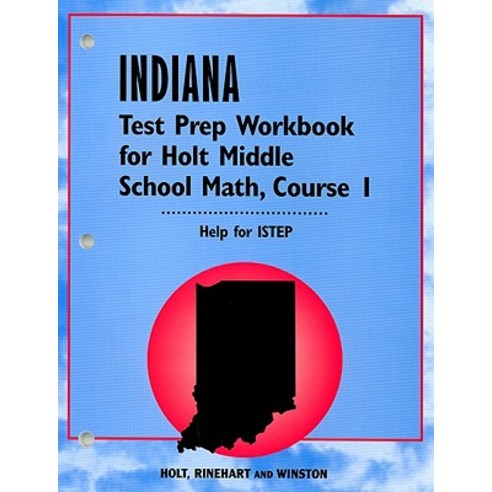 Indiana Test Prep Workbook for Holt Middle School Math Course 1: Help ...