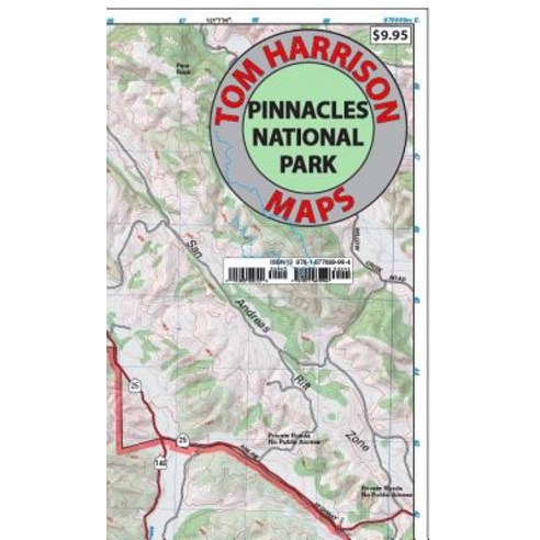 Pinnacles National Park Folded, Tom Harrison Maps