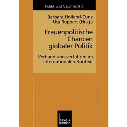 Frauenpolitische Chancen Globaler Politik: Verhandlungserfahrungen Im Internationalen Kontext Paperback, Vs Verlag Fur Sozialwissenschaften