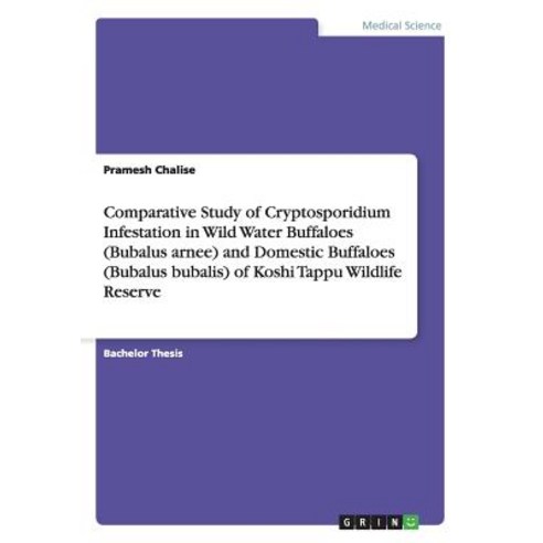 Comparative Study of Cryptosporidium Infestation in Wild Water Buffaloes (Bubalus Arnee) and Domestic ..., Grin Publishing