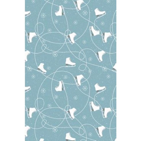 Journal Notebook Ice Skates in Snow Winter Pattern - Grey: 162 Lined ...
