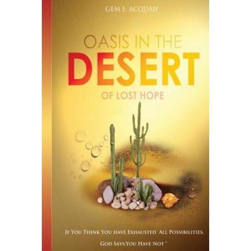 Oasis in the Desert of Lost Hope: If You Think You''ve Exhausted All Possibilities God Says: You Have ..., Createspace Independent Publishing Platform