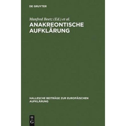Anakreontische Aufklarung, de Gruyter