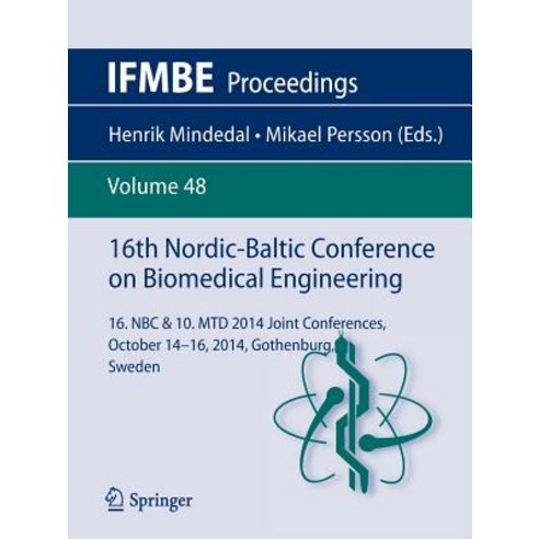 16th Nordic-Baltic Conference on Biomedical Engineering: 16. NBC & 10. Mtd 2014 Joint Conferences. Oct..., Springer