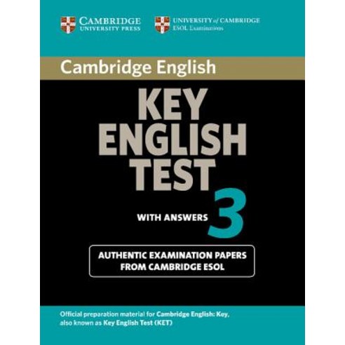 Cambridge Key English Test 3 with Answers:Examination Papers from the University of Cambridge E..., Cambridge University Press