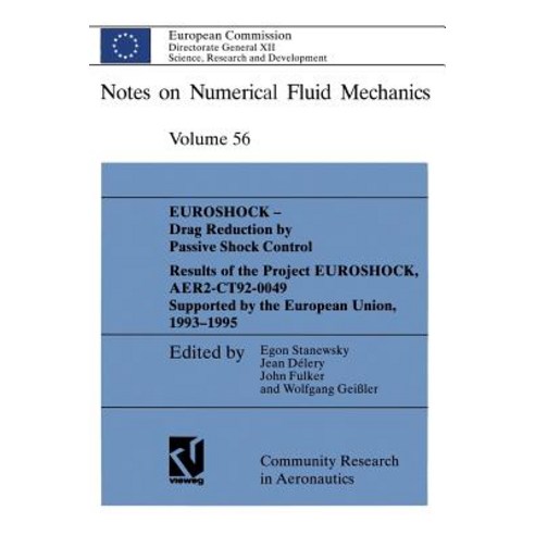 Euroshock - Drag Reduction by Passive Shock Control: Results of the Project Euroshock Aer2-Ct92-0049 Supported Paperback, Vieweg+teubner Verlag
