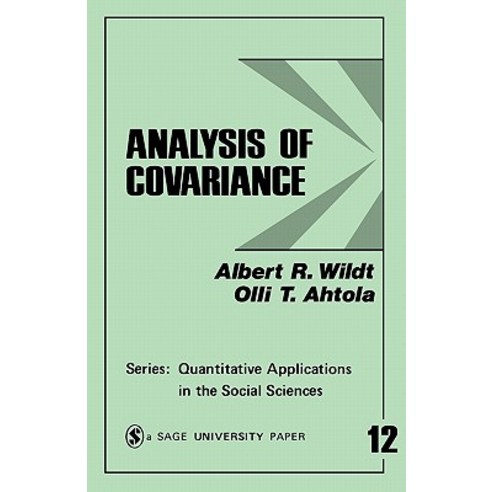 Analysis of Covariance Paperback, Sage Publications, Inc
