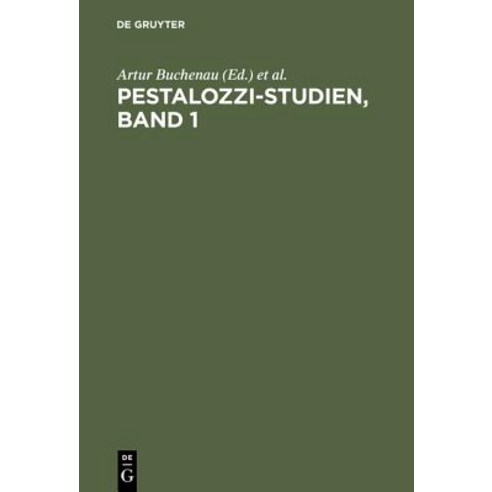Pestalozzi-Studien Band 1 Hardcover, de Gruyter