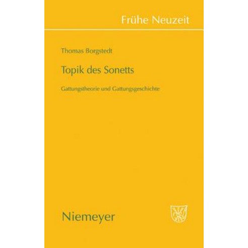 Topik Des Sonetts Hardcover, de Gruyter