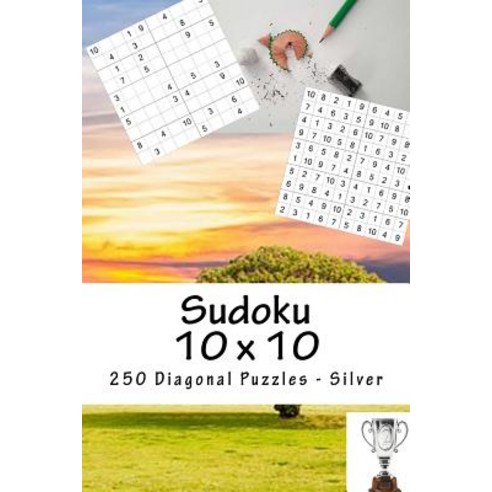 Sudoku 10 X 10 - 250 Diagonal Puzzles - Silver: Your Vacation Paperback, Createspace Independent Publishing Platform