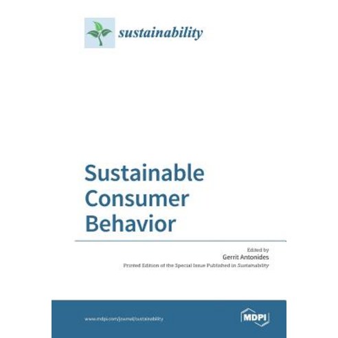 Sustainable Consumer Behavior Paperback, Mdpi AG