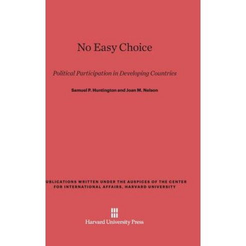 No Easy Choice Hardcover, Harvard University Press