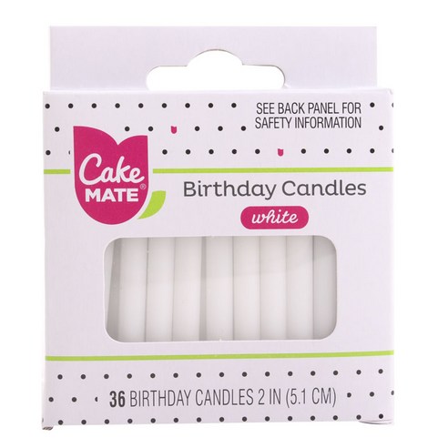 케이크메이트 생일초, White, 36개입