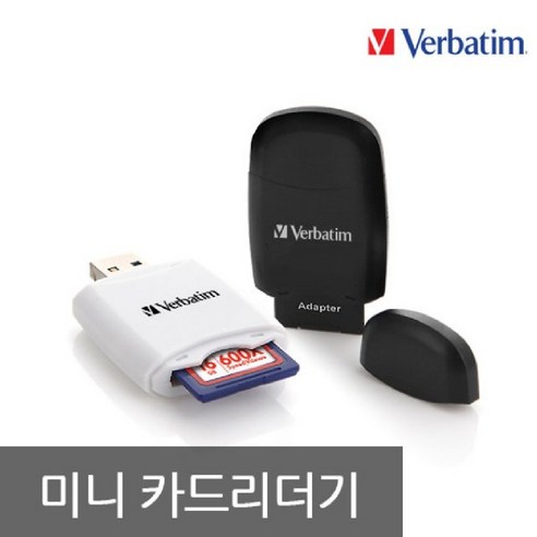 AJF_5127549 (색상 : 블랙) 버바팀 USB3.0 미니 카드 리더기 SD SDHC SDXC MicroSDHC 전용카드 ...
