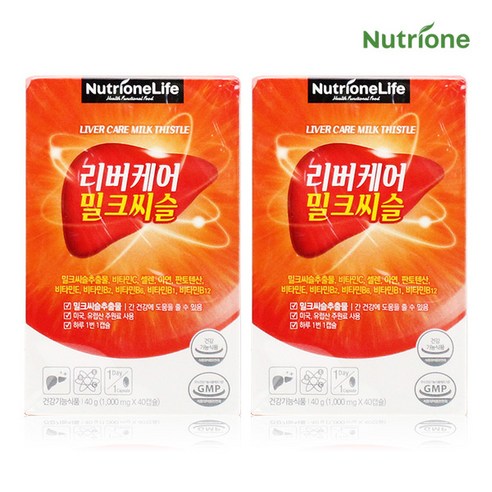뉴트리원라이프 리버케어 밀크씨슬 1000mgX40캡슐X2개, 단품, 40정, 2개