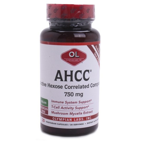 올림피안랩스 AHCC 750mg 베지테리안 캡슐, 30개입, 1개, 30정
