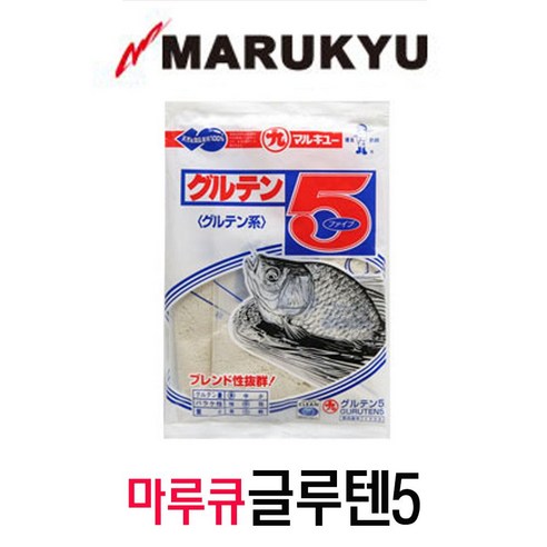 마루큐 글루텐5 민물 낚시 미끼 떡밥 대물 붕어, 185g, 1개