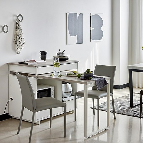 좁은 주방, 답답한 식탁은 이제 안녕! 넓고 예쁜 나만의 홈카페 완성기 한샘아일랜드식탁