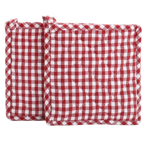 나우디자인 클래식 팟홀더 냄비받침, Gingham, 2개입