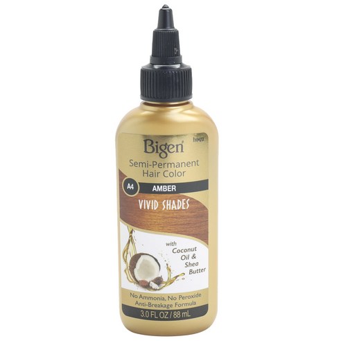 Bigen 세미-퍼머넌트 헤어 컬러 88ml, A4 Amber, 1개