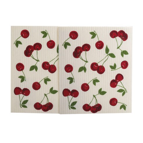 나우디자인 스웨디쉬 디쉬 키친크로스, Cherries, 2개