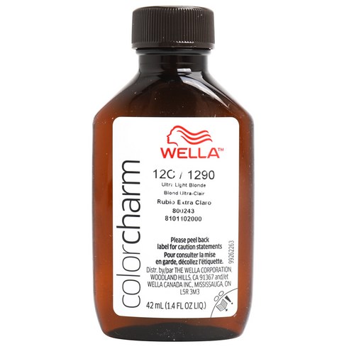 Wella 컬러 참 퍼머넌트 리퀴드 헤어컬러 42ml, 12C 1290 Ultra Light Blonde, 1개