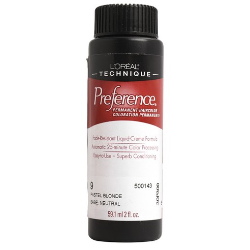 로레알 프리퍼런스 퍼머넌트 헤어컬러 59.1ml, 09 Pastel Blonde, 1개
