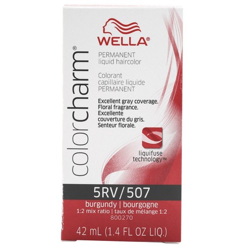 웰라 컬러참 퍼머넌트 리퀴드 헤어컬러 42ml, Burgundy, 1개