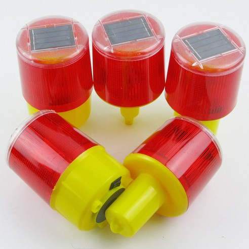 진성 태양광LED 경광등 5종 비상등 방범등 경고등, 1개, 혼합색상