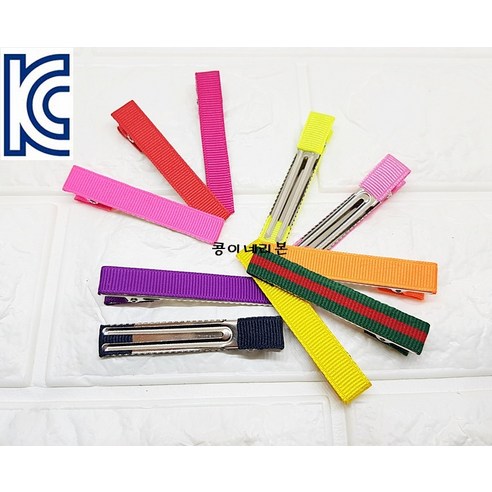기타 KC인증 골지리본 집게핀(5cm) 머리핀료만들기 리본공예재료, 블랙