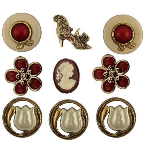 버튼갤로어 단추 테마 팩, Victorian Treasures, 1개
