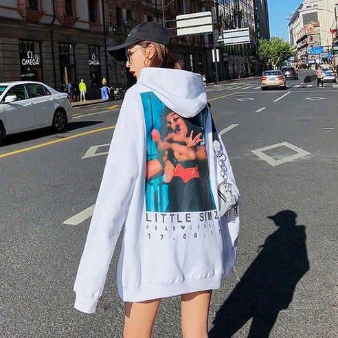 와일드펫 여성용 프라이스후드 오버핏 빅사이즈 후드티