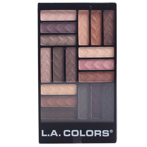 엘에이컬러즈 글램 컬러 아이섀도우 팔레트 19.8g, Downtown Brown, 1개