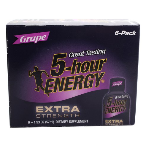 파이브아워에너지 엑스트라 스트렝스 그레이프, 57ml, 6개