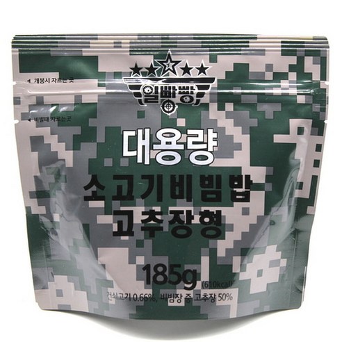 일빵빵 전투식량 대용량 소고기비빔밥 고추장형 185g 기타즉석식품, 3개